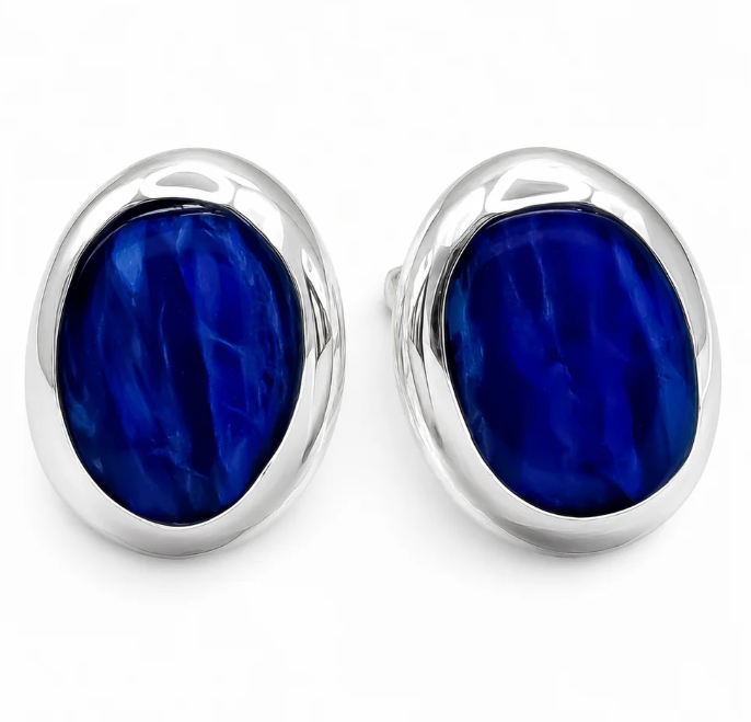 Arete Azul Mar Plata Ley 925