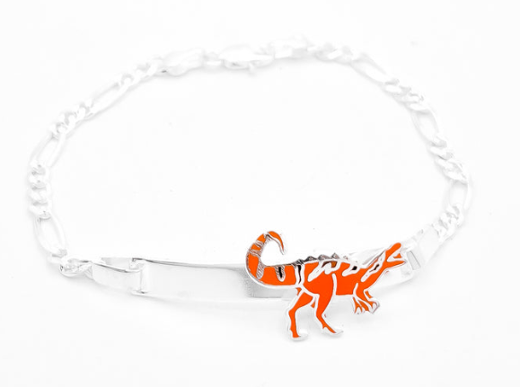 Esclava 3mm Dinosaurio Naranja