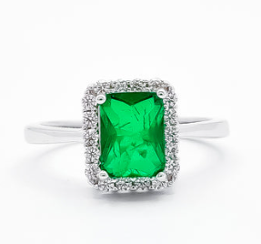 Anillo Cuadro Verde