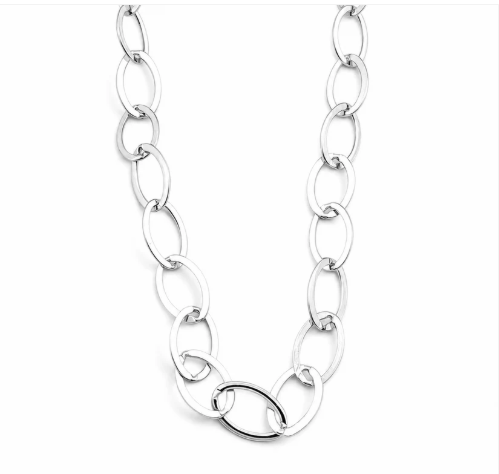 Cadena Ovalo Lisa 5mm Plata Ley 925