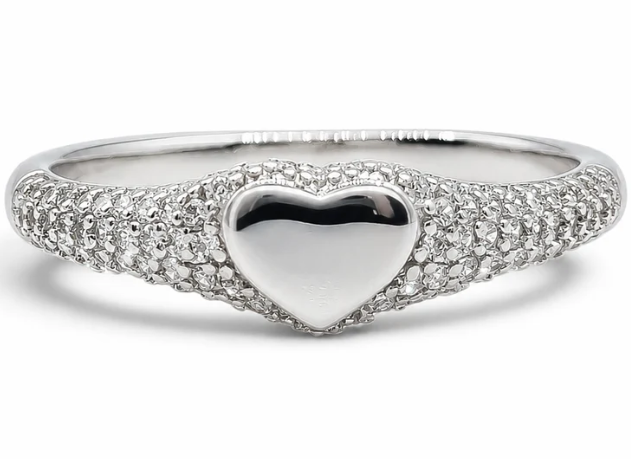 Anillo Corazon Plata Ley 925