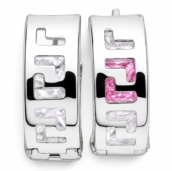 Hugguies Greca Rosa Plata Ley 925