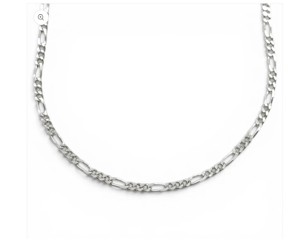 Cadena Figaro Lisa 1mm Plata Ley 925