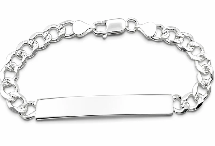 Esclava Cubana Diamantada 6mm Plata Ley 925