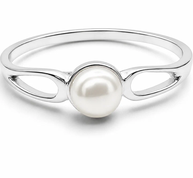 Anillo Perla Plata Ley 925