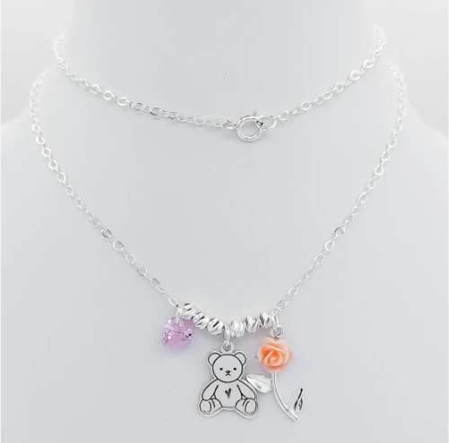 Collar Oso Rosa