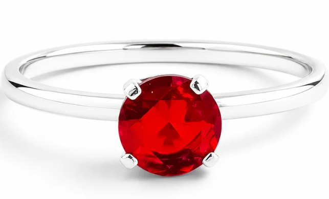 Anillo Rojo Solitario