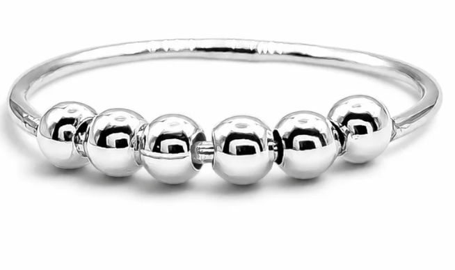 Anillo Bolitas Plata Ley 925