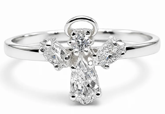 Anillo Angel Zirconia Plata Ley 925