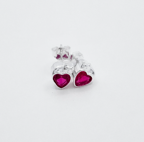 Arete Corazon Rojo