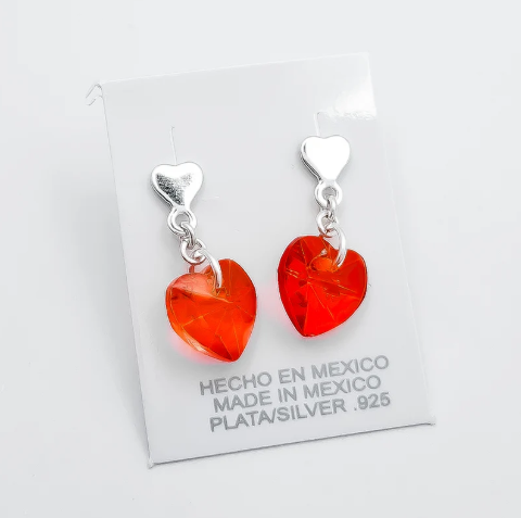 Arete Corazon Naranja