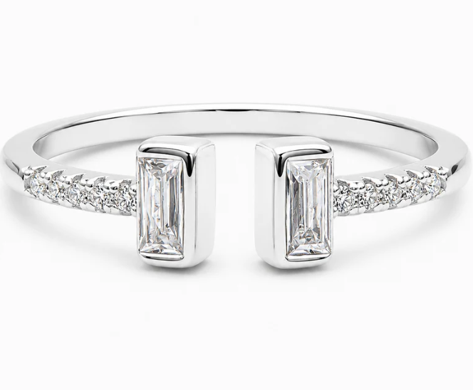 Anillo Zirconia Ajustable Plata Ley 925