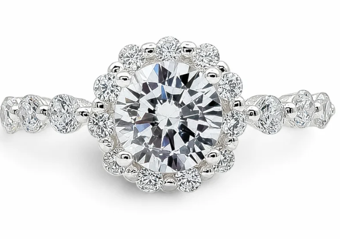 Anillo Blanco Plata Ley 925