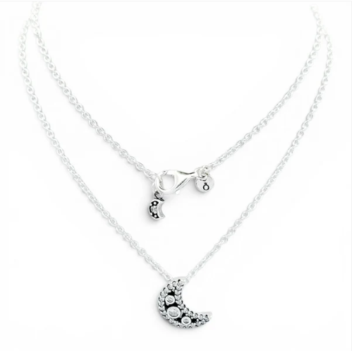 Collar Media Luna Zirconia.