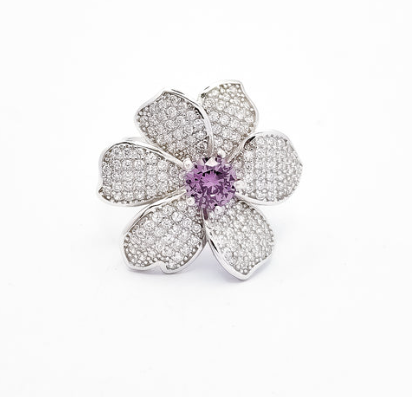 Anillo Flor Morada
