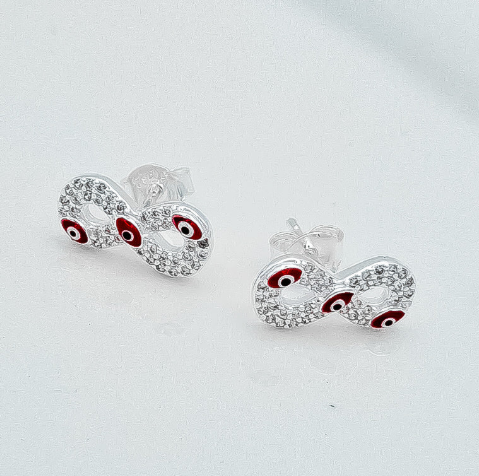 Arete Infinito Ojo Rojo