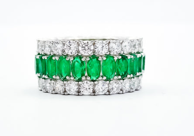 Anillo Verde Ancho