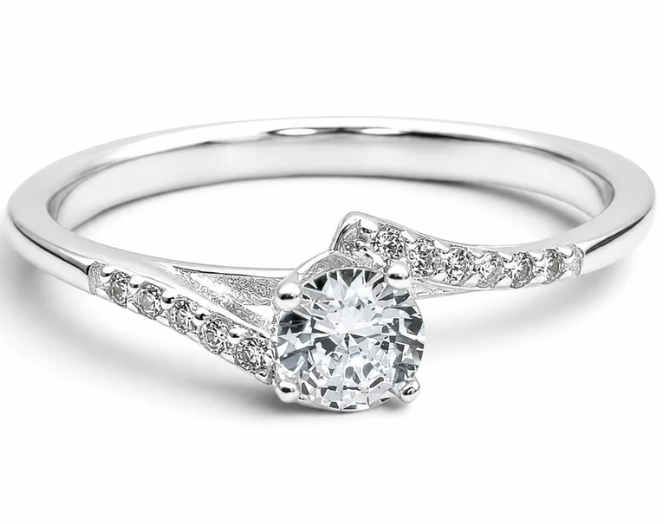 Anillo Zirconia Chica Plata Ley 925