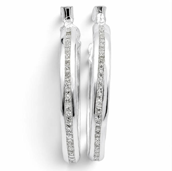 Arracada Chica Zirconia Plata Ley 925