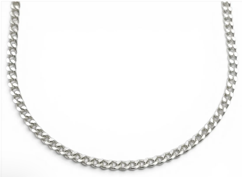 Cadena Cubana Lisa 2mm Plata Ley 925
