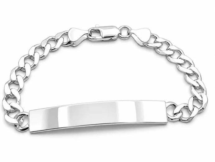 Esclava Cubana Lisa 6mm Plata Ley 925