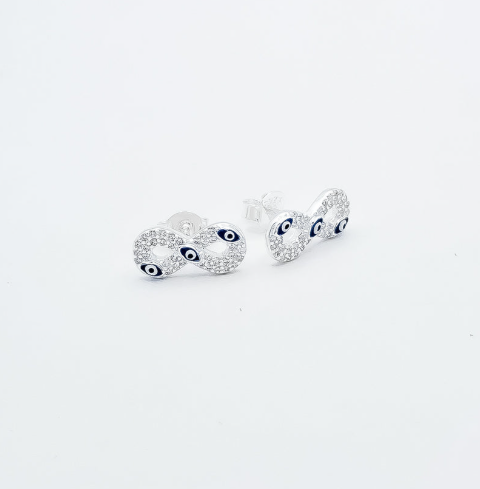 Arete Ojo Infinito Azul