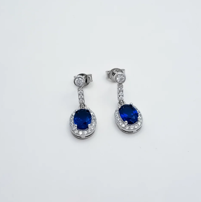 Arete Zirconia Azul