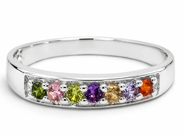 Anillo Colores Plata Ley 925