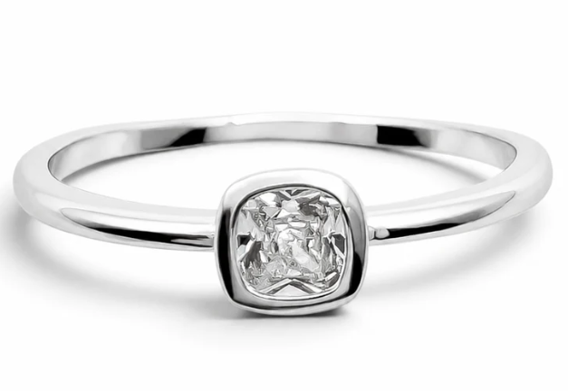 Anillo Zirconia Blanca Plata Ley 925
